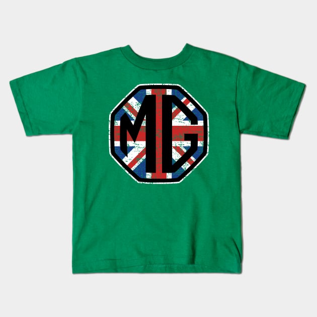 The MG logo with Union Jack background. Cool! Kids T-Shirt by jaagdesign